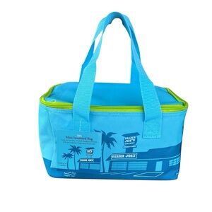 Trader Joe’s Mini Insulated Bag Blue Neon Green Brand New Release 10x6 NWT